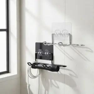 욕실 스테인리스 헤어 드라이어 걸이 고데기 정리대 무타공 벽걸이 홀더