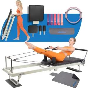 바이오코어 92 3세대 확장 필라테스 리포머 요가 링 및 헤드레스트가 장착된 접이식 머신 점프보드 듀얼