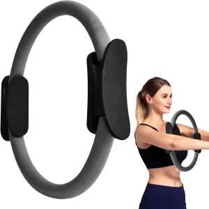 XuYelora 15인치 필라테스 링 듀얼 그립 경량 서클 요가 허벅지 및 팔 근력 강화 홈 헬스장용 바디 운동