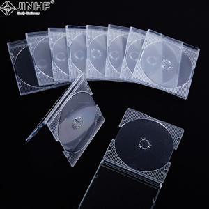 5/10개 8cm CD DVD 디스크 박스 투명 단일 보관함 케이스 빈 플라스틱