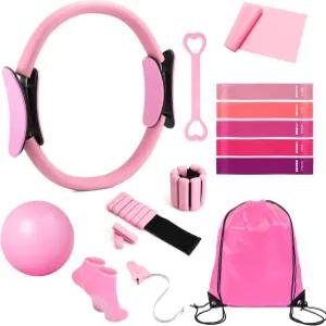 SHTALHST 홈 필라테스 키트 14 PCS 링 및 볼 세트 여성 운동용 발목 손목 무게 저항 밴드 가정용 요가