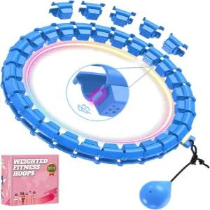 후프 가중 훌라 필라테스 서클 32개의 탈부착 부품 및 65인치 플러스 사이즈 핏 체중 감량 피트니스 장비