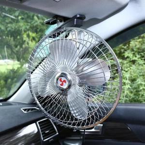 내구성 강한 12/24V 차량용 전기 선풍기 10인치 헤비듀티 금속 자동 회전 헤드 팬 (트럭용)