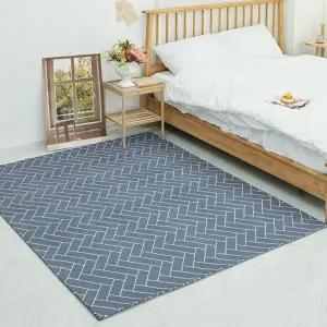 TBZ 시어서커 러그 헤링본 그레이 150x200