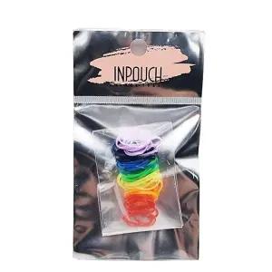 TBZ 무지개 머리끈 소 50p 칼라고무밴드 대용량머리끈 고무줄