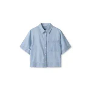 매장정품 TOPTEN 탑텐 여성) 데님 크롭 반팔 셔츠_MSF2WC2302 MSF2WC2302 1452025