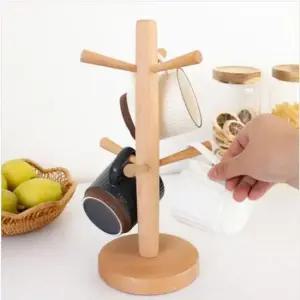 우드 6구 주방컵걸이 컵받침대 컵걸이 컵건조대 주방컵받침대 주방컵건조대