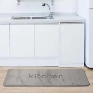 주방 극세사 발매트 씽크대매트 미끄럼방지 그레이 키친 씽크대 모던 다용도 롱