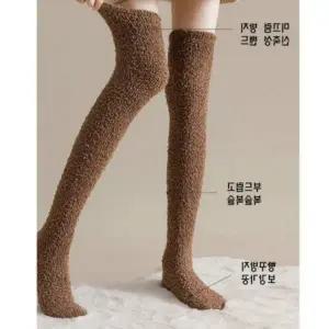 여성 수면양말 겨울 보온 털양말 여자 긴양말_23927180