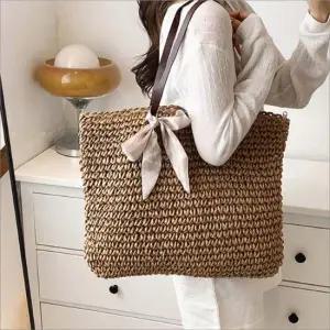 빅사이즈 여성 라탄 왕골 가방 토트백 여름 패션 숄더백 바캉스가방