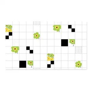 IS 유리창 창문 그래픽 시트지 플라워타일 그린