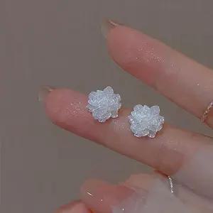 [에스에스_63]미니 웨딩 플라워 은침 귀걸이 브라이덜 샤워