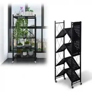 접이 이동식 주방 베란다 수납 정리 철제 바퀴 선반_24985806