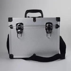 대형 알루미늄 도구 상자 휴대용 장비 도구 상자 장비 케이스 하드웨어 보관 상자 어깨 끈이 달린 여행 가