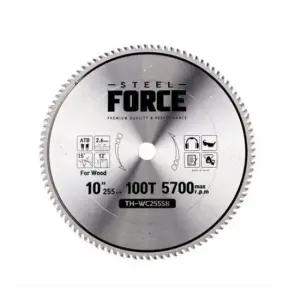 목공용톱날 스틸포스 10 원형 목공용 톱날 100T TH-WC255SB