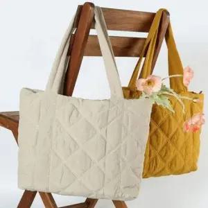 폭신한 빅사이즈 숄더백 퀼팅 여성 패딩 가방 데일리 쇼퍼 겨울