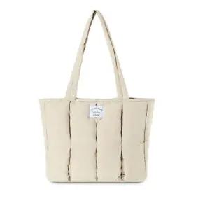 패딩 숄더백 가을 겨울 여성 가방 라이트베이지