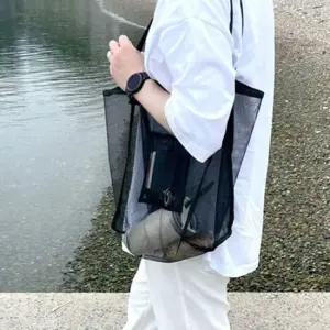 앞포켓사각망사가방 부담없는 스퀘어메쉬백