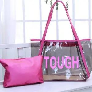 숄더백 파우치포함 방수 투명 가방 핑크 수영 큰가방