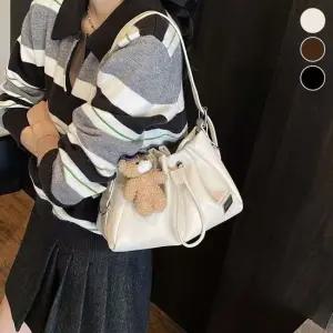 곰돌이키링 귀여운가방 레더 여성핸드백 숄더 크로스백