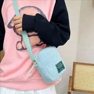 미니 코듀로이 크로스 백 데일리 골덴 크로스 백 여성 패브릭