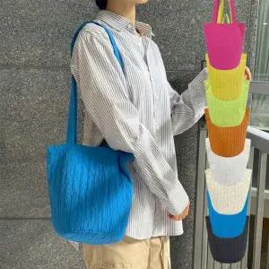 라인 원통 숄더백