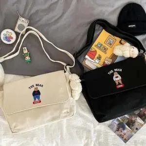 더베베백 패브릭 천 데일리 학생 패션 토트백 버스 천 캐주얼 여성 패션잡화 버스 여자 백팩 쇼퍼백 백 버