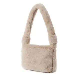 숄더백 페이크 퍼 털 겨울 미니 가방 베이지