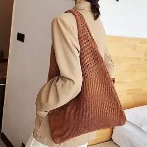 니트 숄더백 가방 데일리 그물 편한 에코백