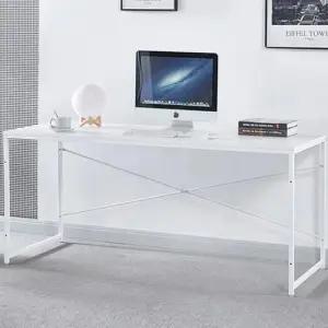 베이직 일자형 책상 1600x600 화이트 오피스 테이블