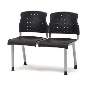 레인보우연결의자 2인석)-블랙 사무용의자 장의자 로비의자 연결의자 대기의자