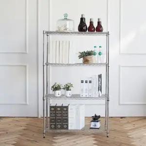 리빙메탈랙선반 750 4단 하판) 메탈선반 진열장 수납선반 메탈렉