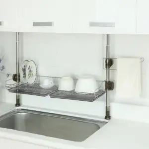 리빙기둥씽크 600 1단 씽크인선반 씽크대선반 싱크선반 다용도선반