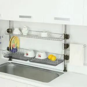 리빙기둥씽크 800 2단 씽크인선반 씽크대선반 싱크선반 다용도선반