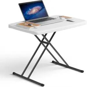 접이식 테이블 30인치 노트북 소파 캠핑용 소형 책상 조절 높이 TV 트레이 작은 공간을 위한 대용량