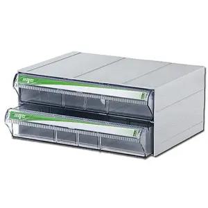 투명 플라스틱서랍장 2단 와이드 정리함 플라스틱통 부품서랍 부품박스 플라스틱서랍