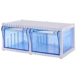 투명 트윈 수납정리함 악세사리보관함 서랍장 책상정리 데스크정리 부품상자 부품함