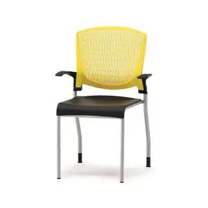 알파고정-옐로우.블랙 학생의자 사무용의자 고정의자 컴퓨터의자 다용도의자