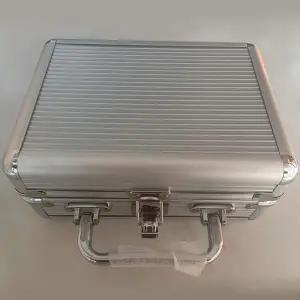 휴대용 알루미늄 도구 상자 소형 충격 방지 도구 상자 안감 폼 보관 케이스 200x150x80mm