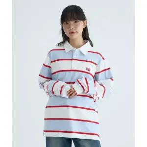 [롯데백화점]코드그라피 남여공용 스몰 스퀘어 로고 스트라이프 럭비티(CBFUUTL011)