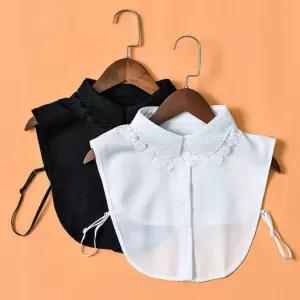 카라만 자수 넥카라 목만있는 레이어드 셔츠 이너 넥케이프 페이크 포인트 플라워 카라