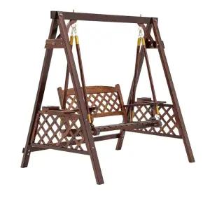 흔들 그네 의자 목재 테라스 원목 야외 야외그네 펜션