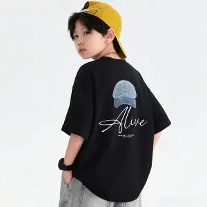 [베이비맥스] 남아용 캡 그래픽 반팔 티셔츠 R17125 [P003792764]