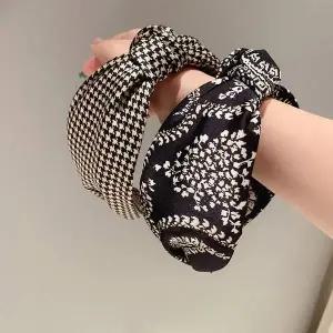 여성 헤어밴드 머리띠 페이즐리 넓은 패턴 꼬임 2종