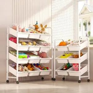 장난감정리대 정리함 토이박스 수납장 이동형 트롤리