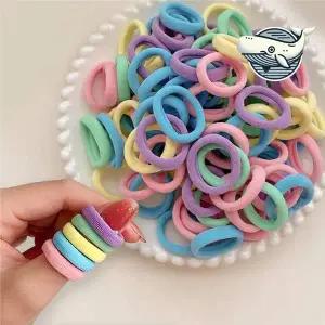 다채로운 무매듭 헤어끈 100P 통통 도넛 링