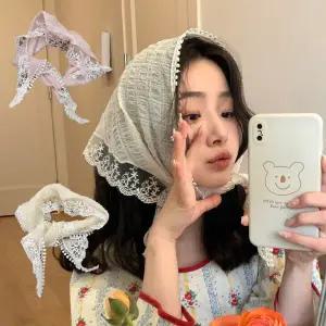 스카프 프릴 여성 헤어 반다나 두건