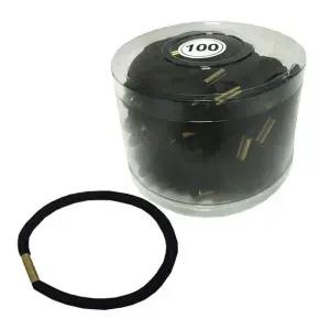 삼광 매듭있는 검정고무줄 머리끈 헤어밴드 100개