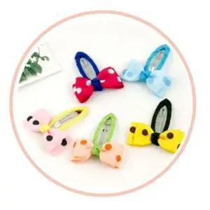 도트리본 아동머리핀 헤어핀 3057 러블리 똑딱핀 유아