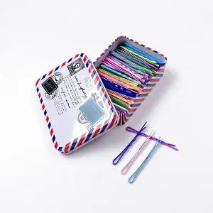 컬러 실핀 50개 틴케이스 세트